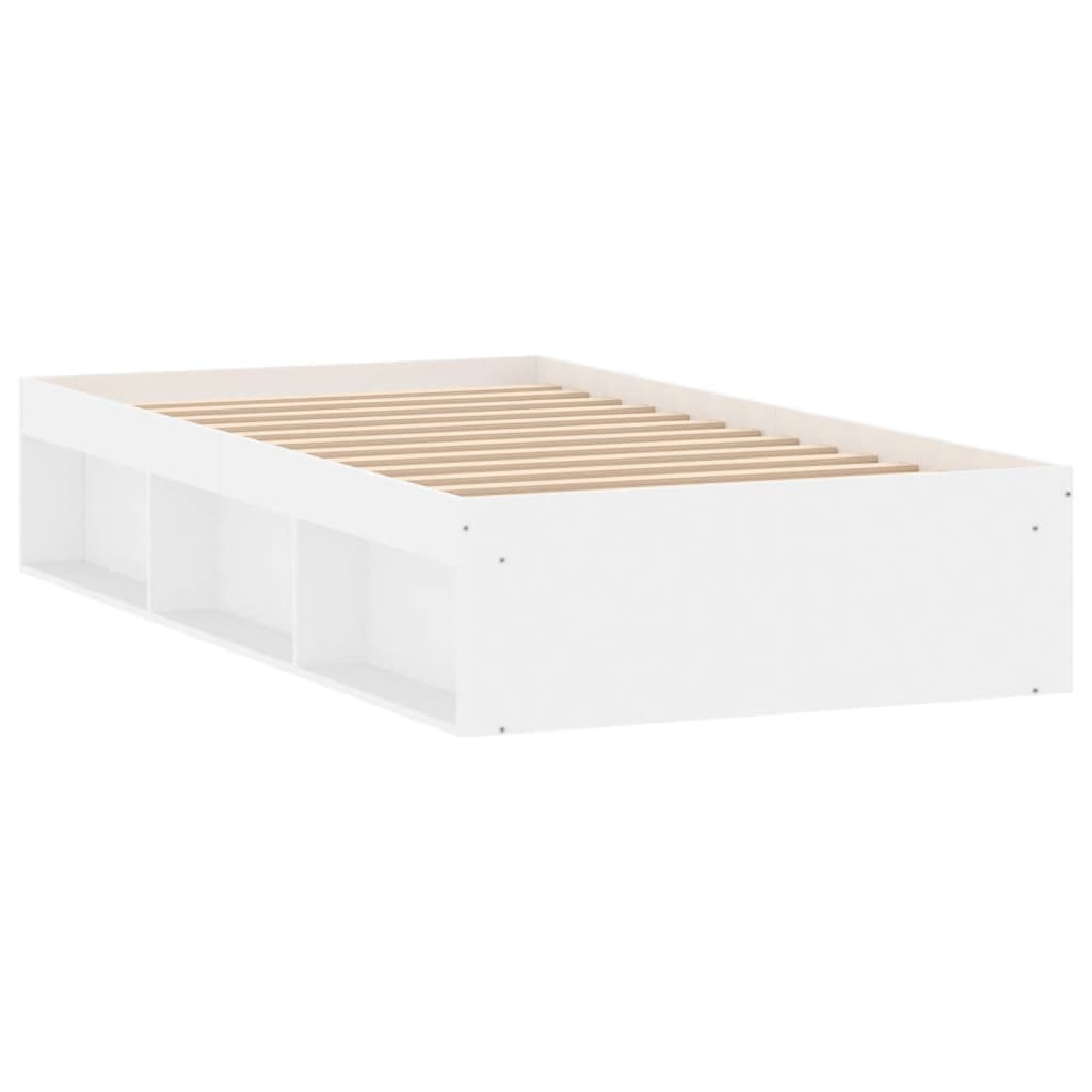 Bed frame without mattress white 90x200 cm