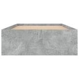 Cadre de lit sans matelas gris béton 90x200 cm