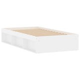 Cadre de lit sans matelas blanc 100x200 cm