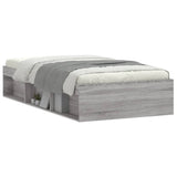 Cadre de lit sans matelas sonoma gris 100x200 cm