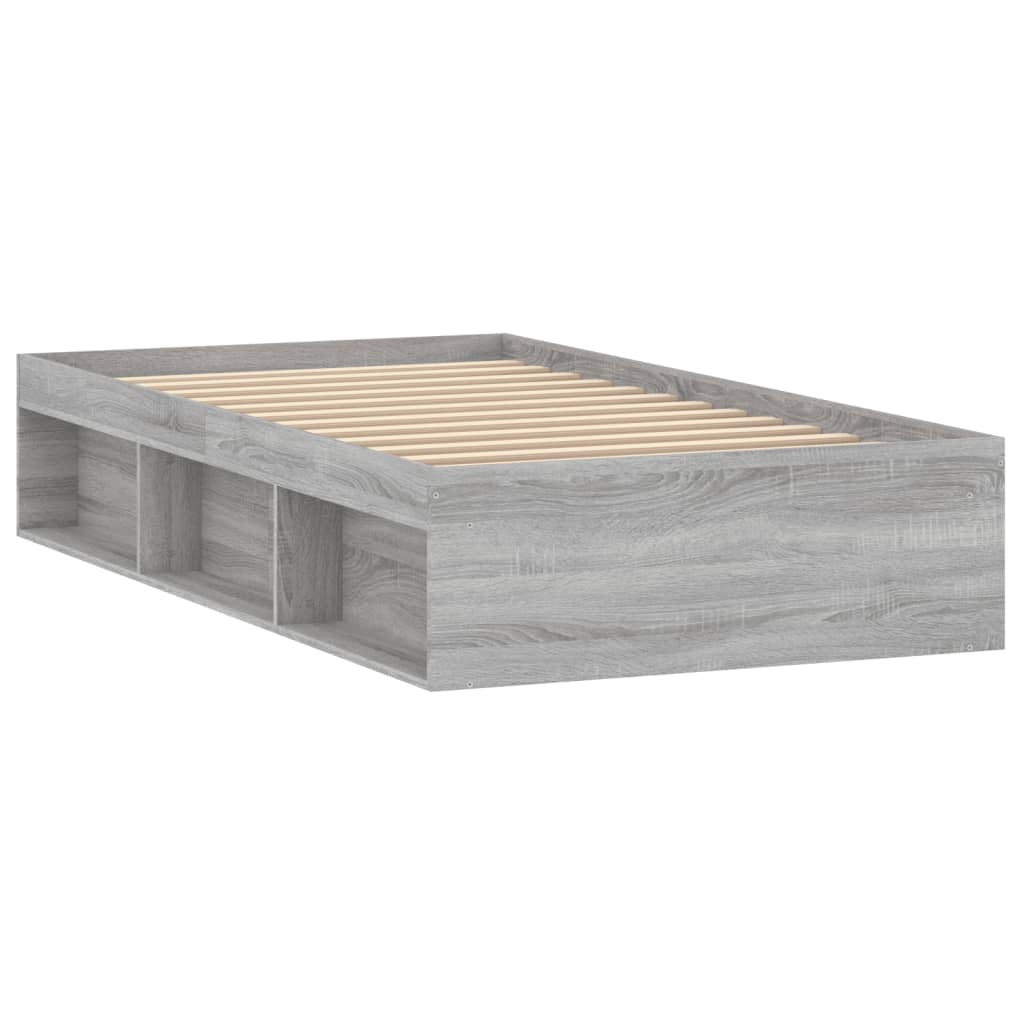 Cadre de lit sans matelas sonoma gris 100x200 cm