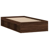 Cadre de lit sans matelas chêne marron 100x200 cm