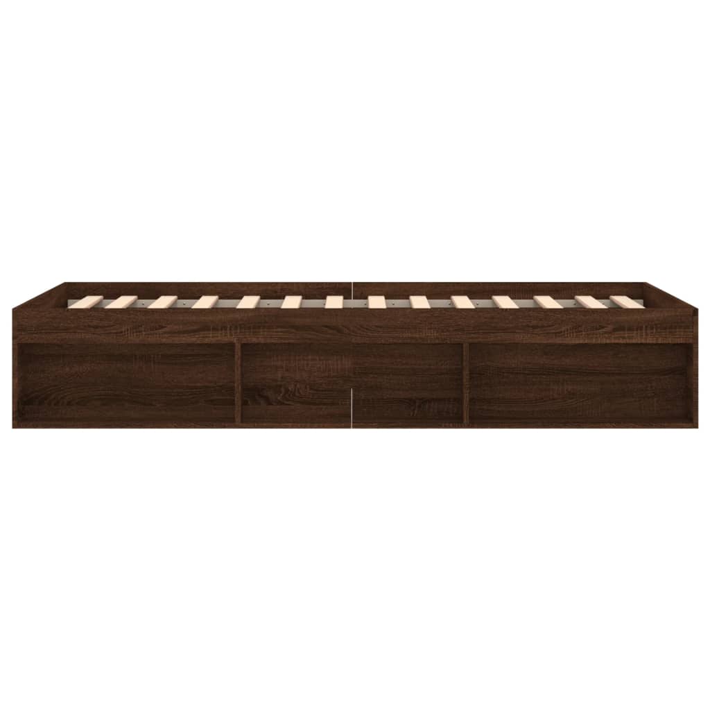 Cadre de lit sans matelas chêne marron 100x200 cm