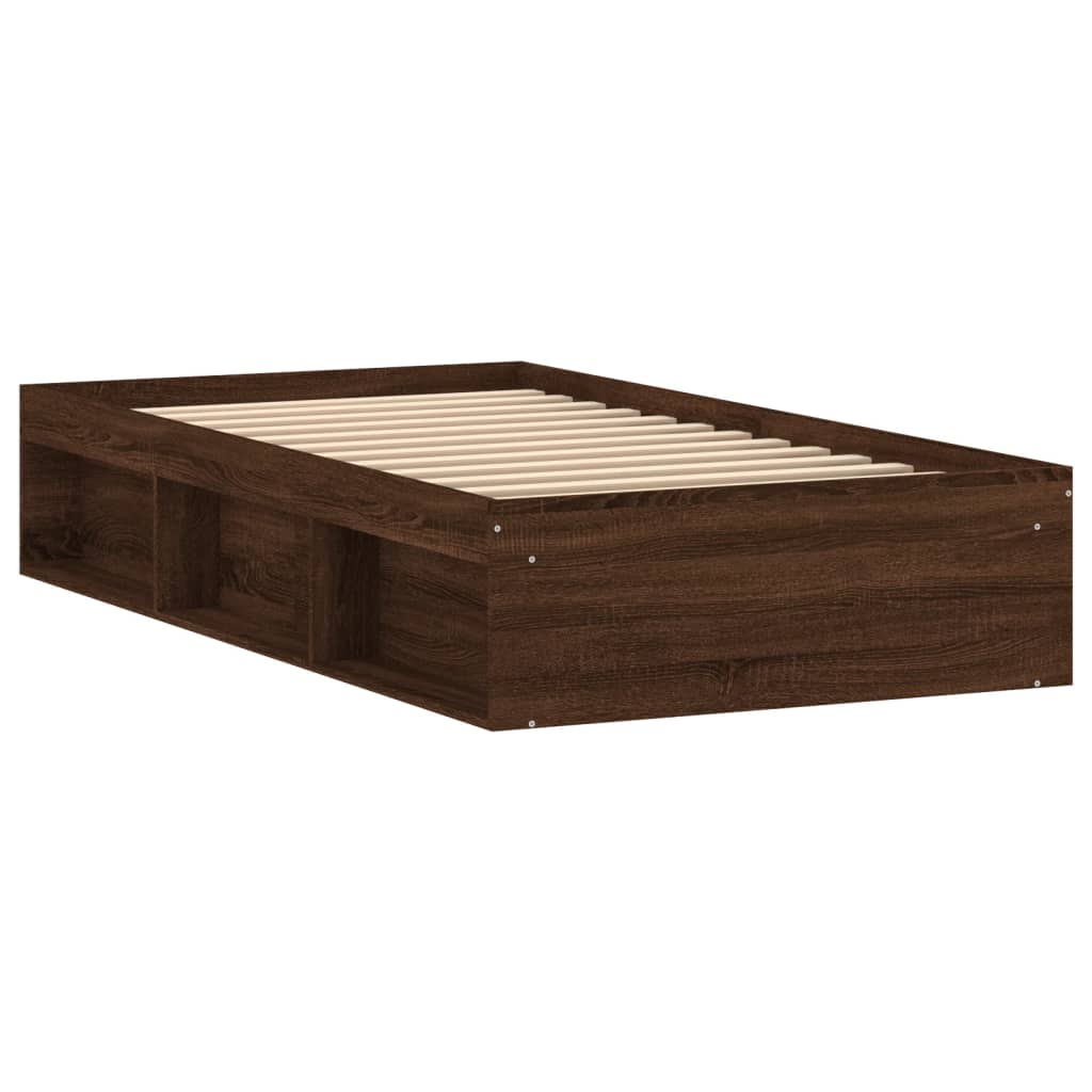 Cadre de lit sans matelas chêne marron 100x200 cm