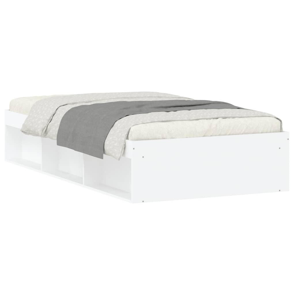 Cadre de lit sans matelas blanc 90x190 cm