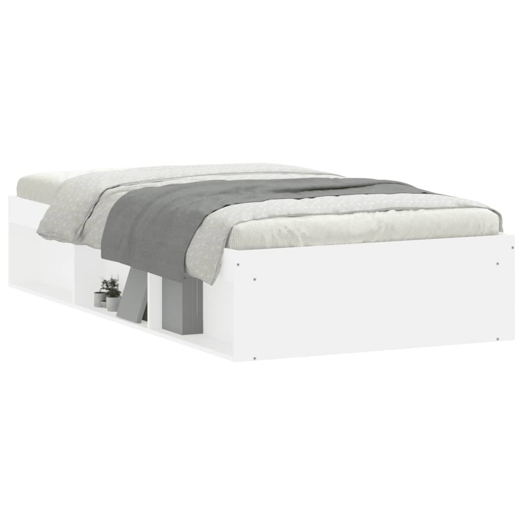 Cadre de lit sans matelas blanc 90x190 cm