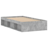 Cadre de lit sans matelas gris béton 90x190 cm