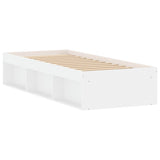 Cadre de lit sans matelas blanc 75x190 cm