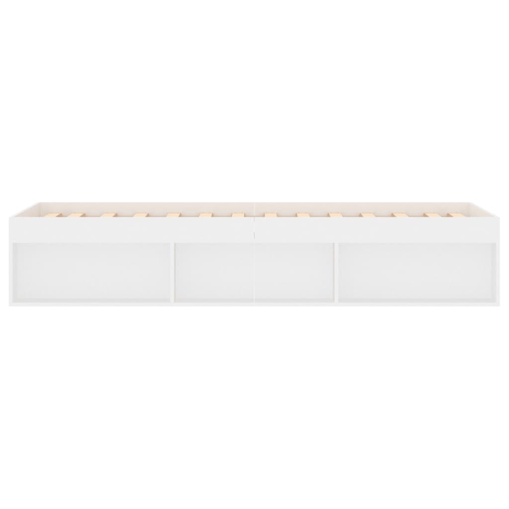 Cadre de lit sans matelas blanc 75x190 cm