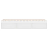 Cadre de lit sans matelas blanc 75x190 cm