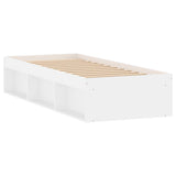 Cadre de lit sans matelas blanc 75x190 cm