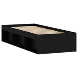 Cadre de lit sans matelas noir 75x190 cm