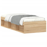 Bed frame without mattress sonoma oak 75x190 cm