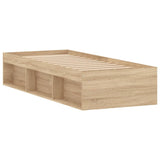 Bed frame without mattress sonoma oak 75x190 cm