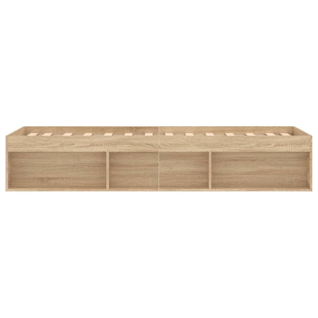 Bed frame without mattress sonoma oak 75x190 cm