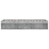 Cadre de lit sans matelas gris béton 75x190 cm