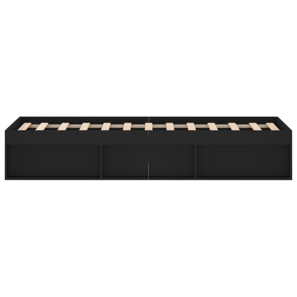 Cadre de lit sans matelas noir 120x200 cm