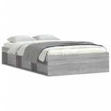 Cadre de lit sans matelas sonoma gris 120x200 cm