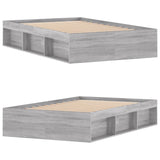 Cadre de lit sans matelas sonoma gris 120x200 cm