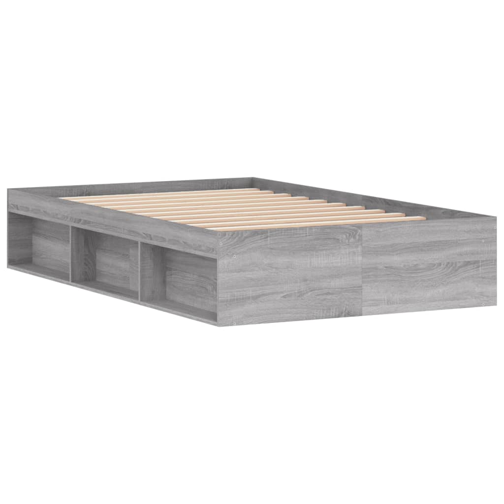 Cadre de lit sans matelas sonoma gris 120x200 cm