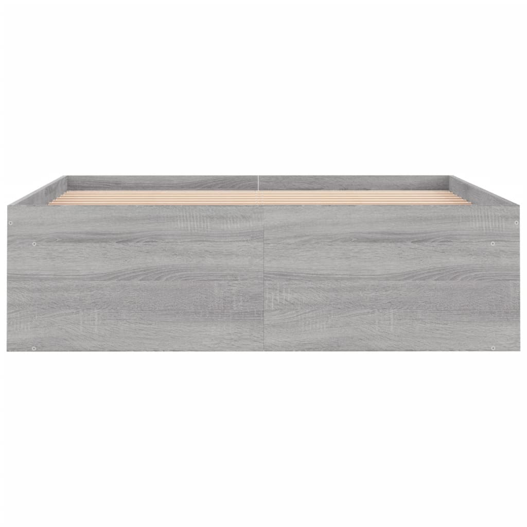 Cadre de lit sans matelas sonoma gris 120x200 cm