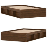 Cadre de lit sans matelas chêne marron 120x200 cm