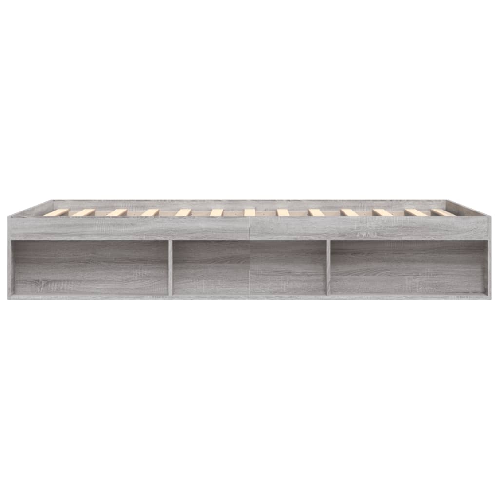 Cadre de lit sans matelas sonoma gris 140x200 cm