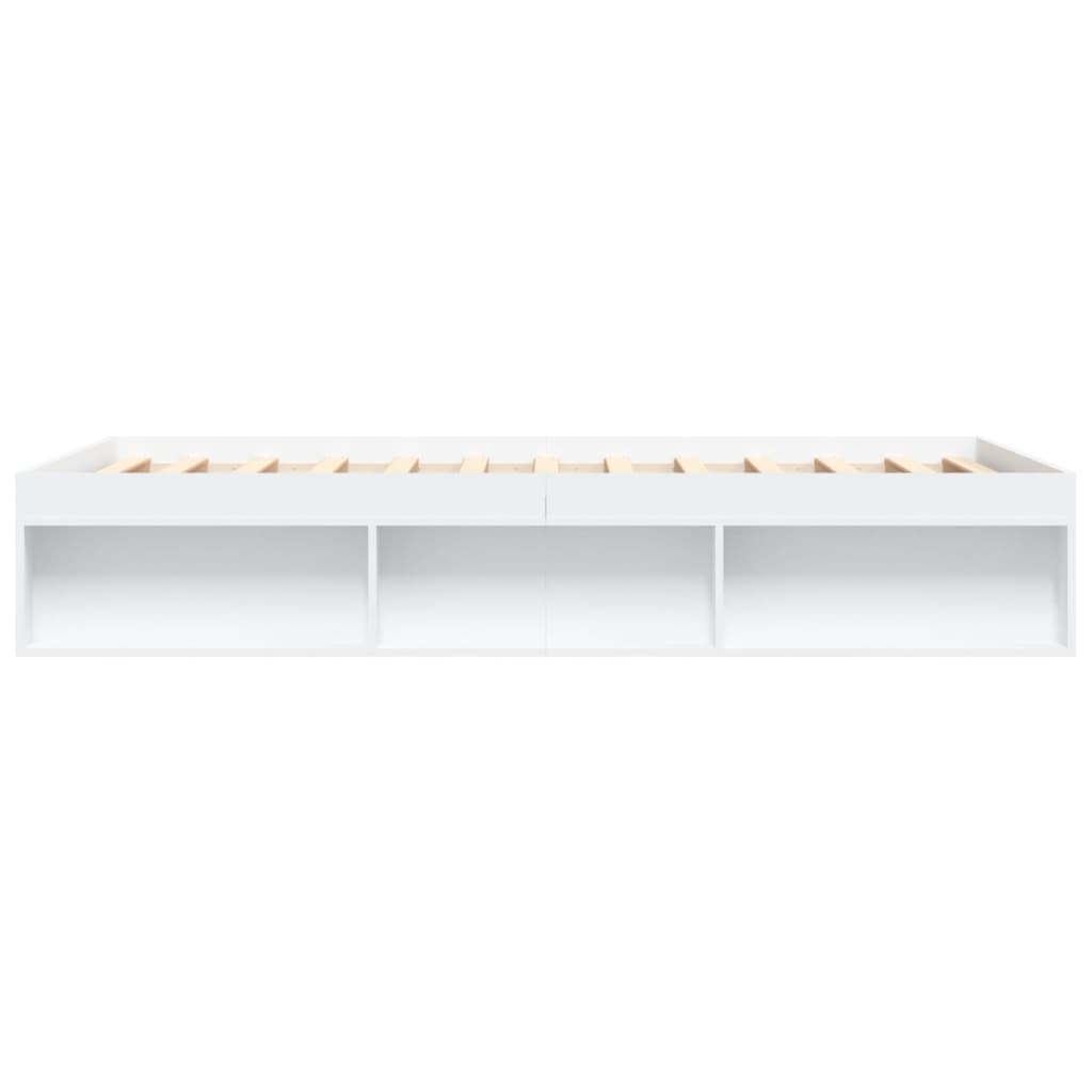 Cadre de lit sans matelas blanc 150x200 cm