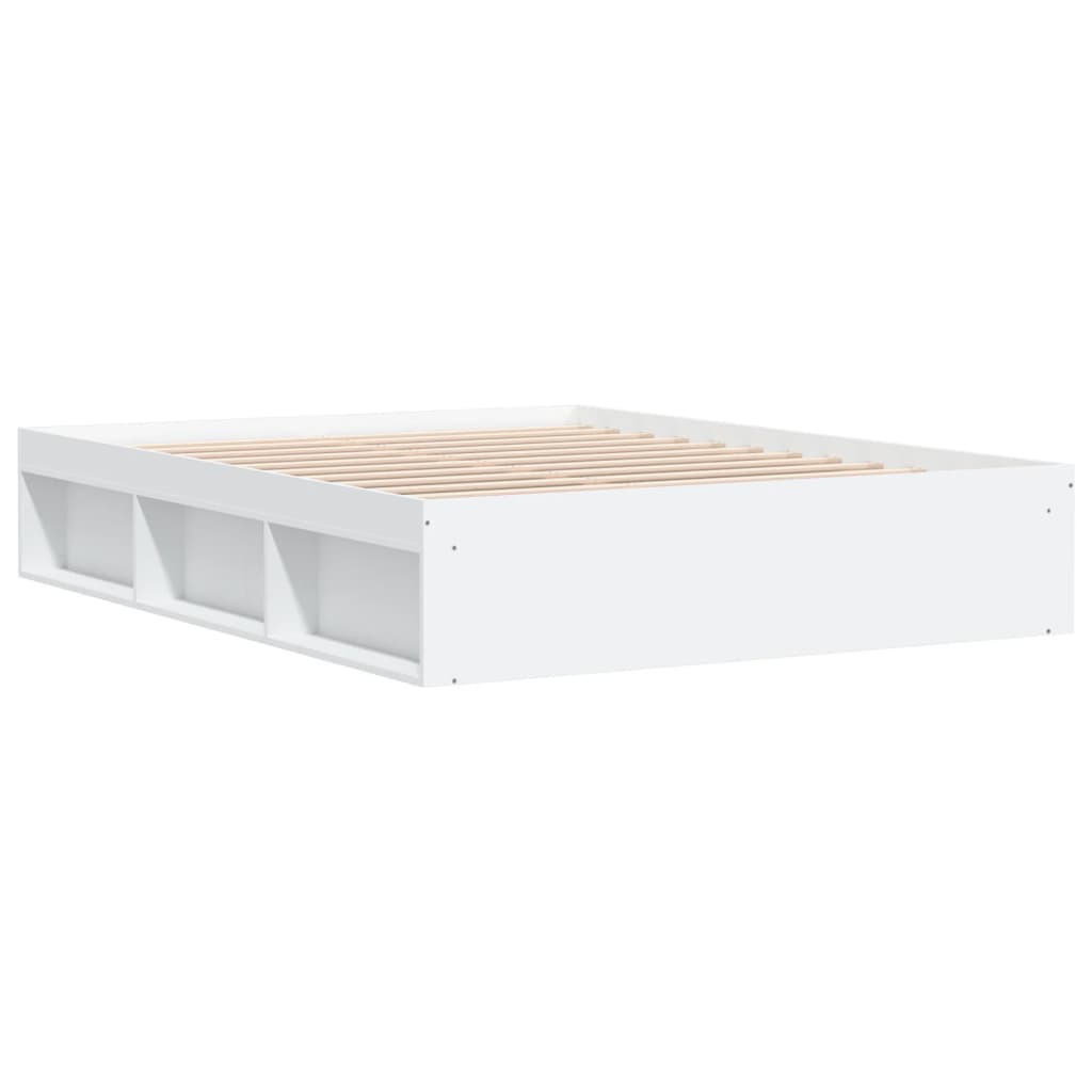 Cadre de lit sans matelas blanc 150x200 cm