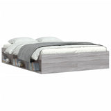 Cadre de lit sans matelas sonoma gris 150x200 cm