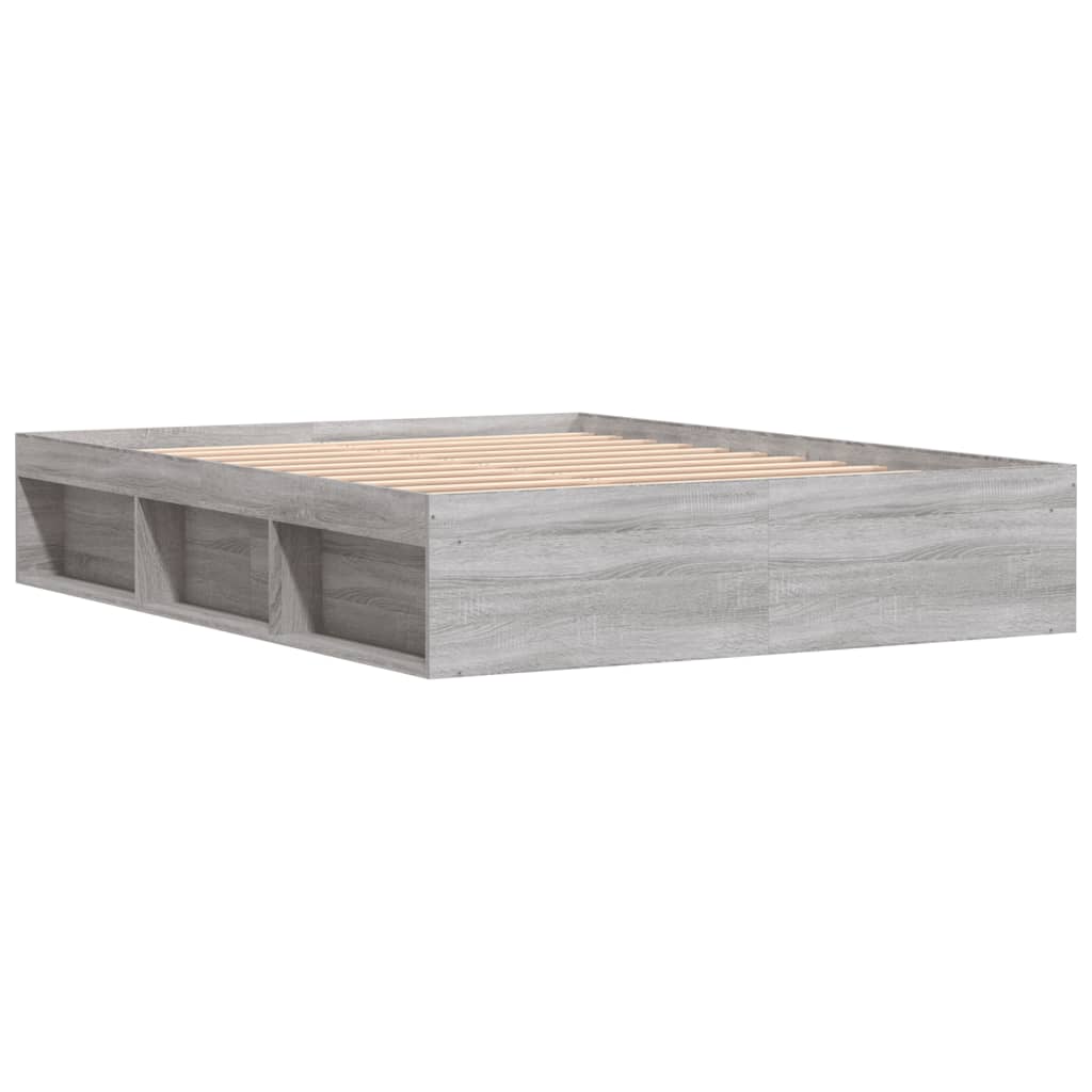 Cadre de lit sans matelas sonoma gris 150x200 cm