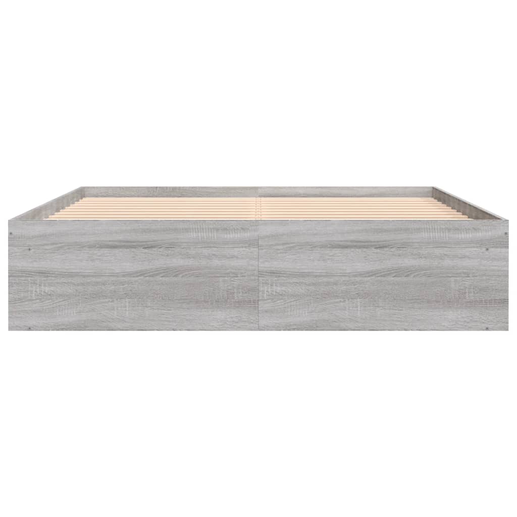 Cadre de lit sans matelas sonoma gris 150x200 cm