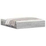 Cadre de lit sans matelas sonoma gris 180x200 cm