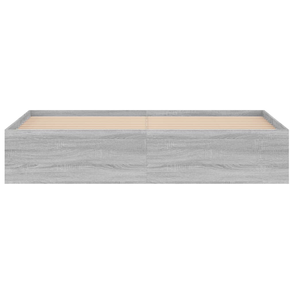 Cadre de lit sans matelas sonoma gris 180x200 cm