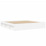 Cadre de lit sans matelas blanc 200x200 cm