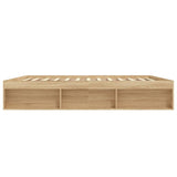 Bed frame without mattress sonoma oak 200x200 cm