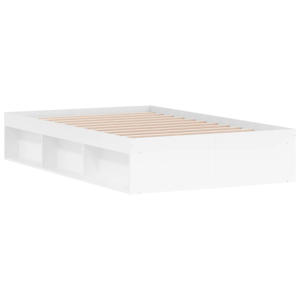 Cadre de lit sans matelas blanc 120x190 cm