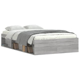 Cadre de lit sans matelas sonoma gris 120x190 cm