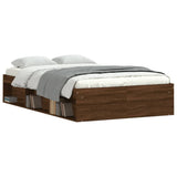 Cadre de lit sans matelas chêne marron 120x190 cm