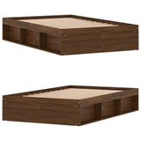 Cadre de lit sans matelas chêne marron 120x190 cm