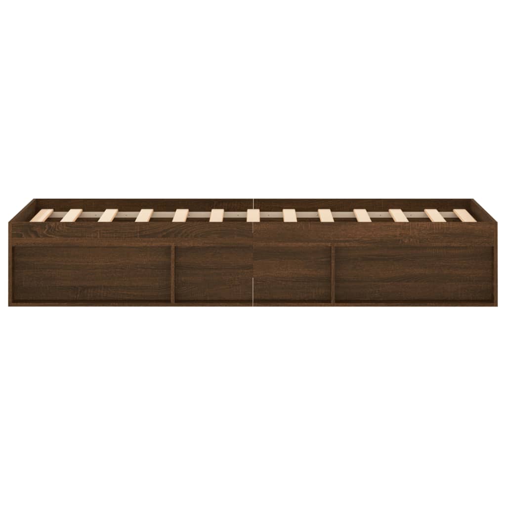 Cadre de lit sans matelas chêne marron 120x190 cm