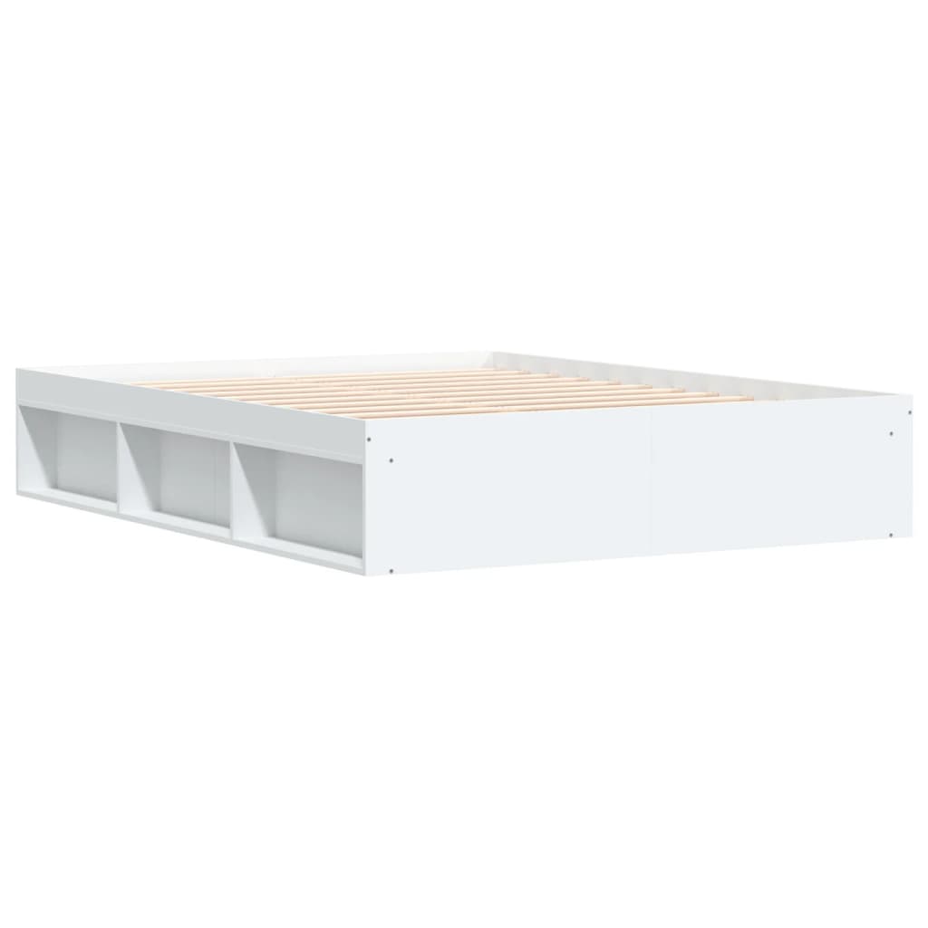 Cadre de lit sans matelas blanc 140x190 cm