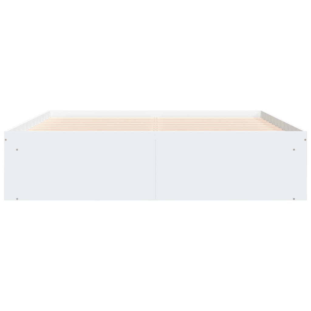 Cadre de lit sans matelas blanc 140x190 cm