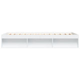 Cadre de lit sans matelas blanc 140x190 cm