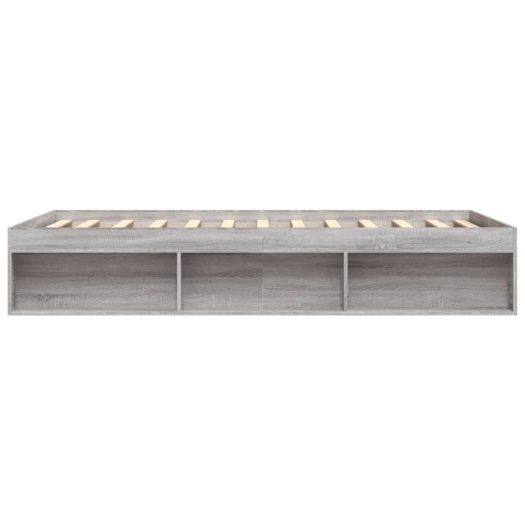 Cadre de lit sans matelas sonoma gris 140x190 cm