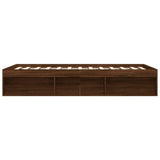 Cadre de lit sans matelas chêne marron 140x190 cm