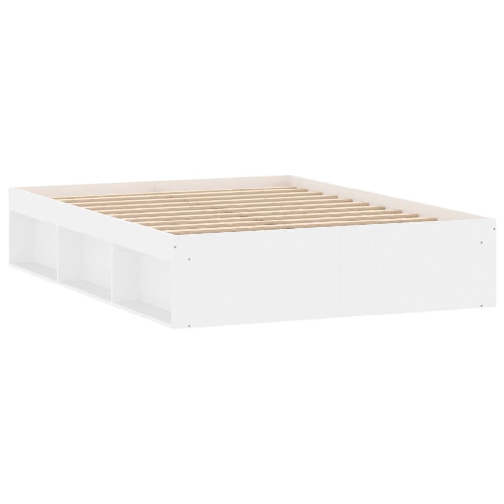 Cadre de lit sans matelas blanc 135x190 cm