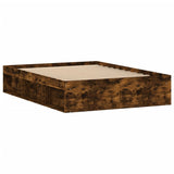 Cadre de lit sans matelas chêne fumé 135x190 cm