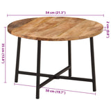 Coffee table 54x54x35 cm solid mango wood and iron