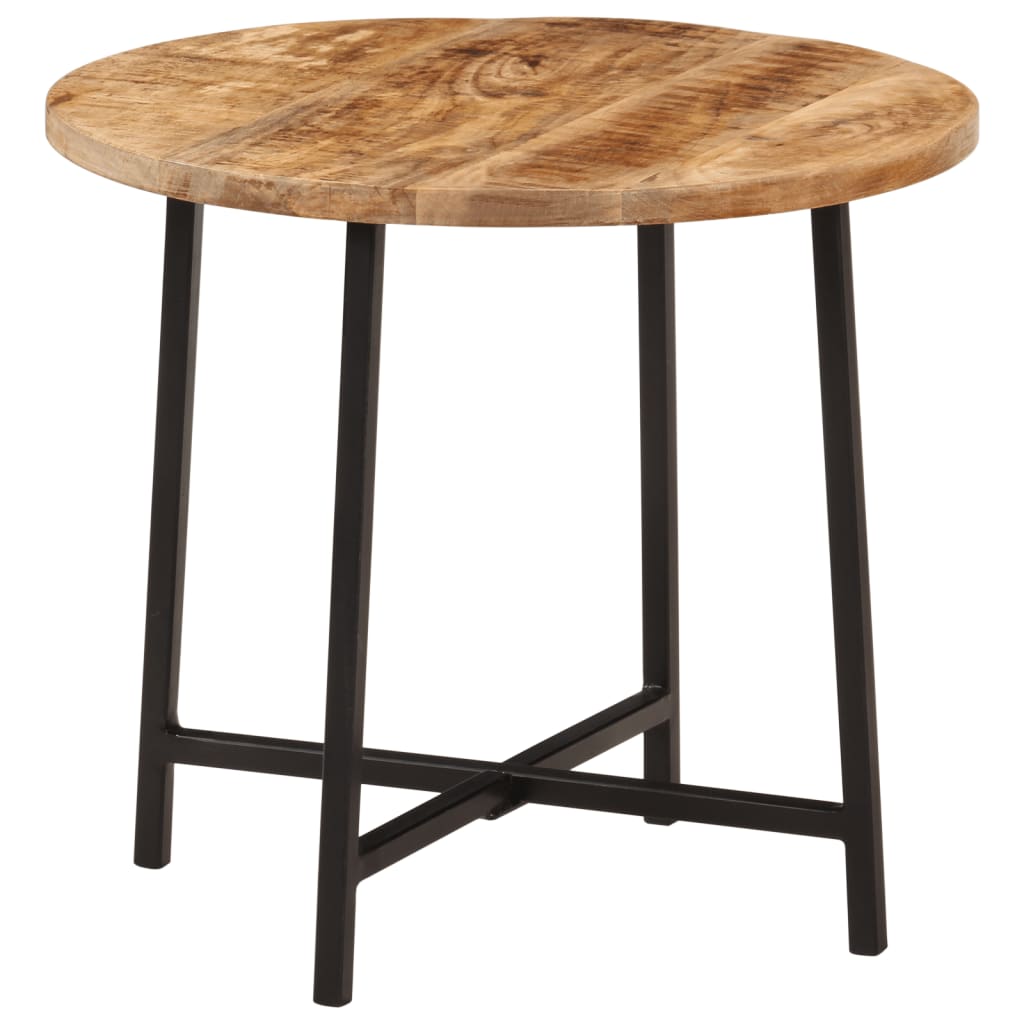 Table basse 45x45x40 cm bois de manguier solide et fer